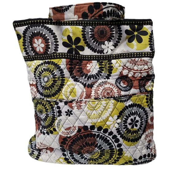 Vera Bradley Cocoa Moss Magnetic Closure Shoulder Tote 2 ways to wear - Picture 2 of 7